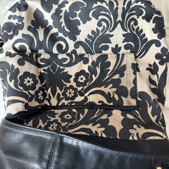 Auth Rebecca Minkoff "Old School" Black Leather Nikki Hobo w/ Blue Zipper - Picture 8 of 10